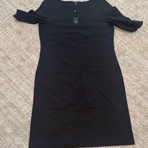 Talbots Classic Black Midi Dress